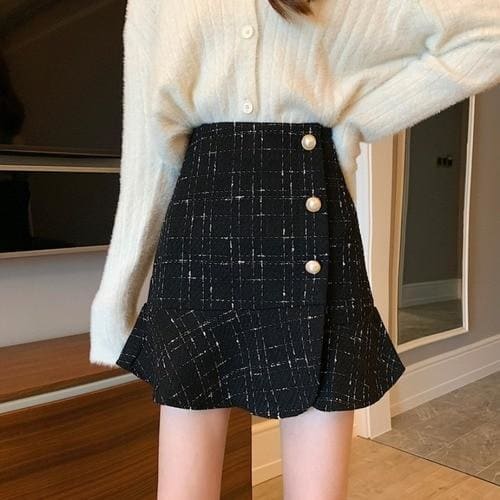 Daphnes - Ruffled Wool Skirt - Skirt