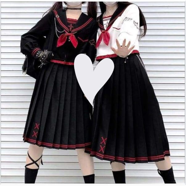 Devil Bunny Cute Japanese JK Uniform 2Pcs Set MM0731