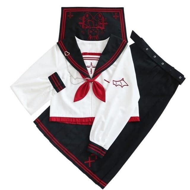 Devil Bunny Cute Japanese JK Uniform 2Pcs Set MM0731 - KawaiiMoriStore