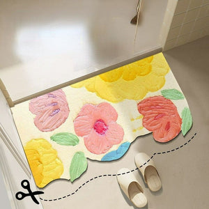 Diatom mud oil painting foot mat bathroom mat - Color /