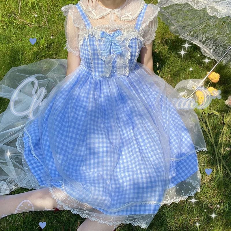 Dorothy Plaid Kawaii JKS Lolita Dress - lolita dress
