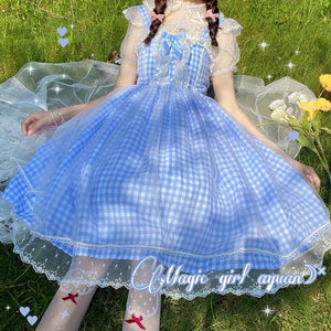 Dorothy Plaid Kawaii JKS Lolita Dress - lolita dress