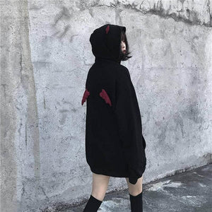 Egirl Devil Horn Hoodie - hoodie