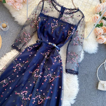 Elegant Embroidered Party Dress