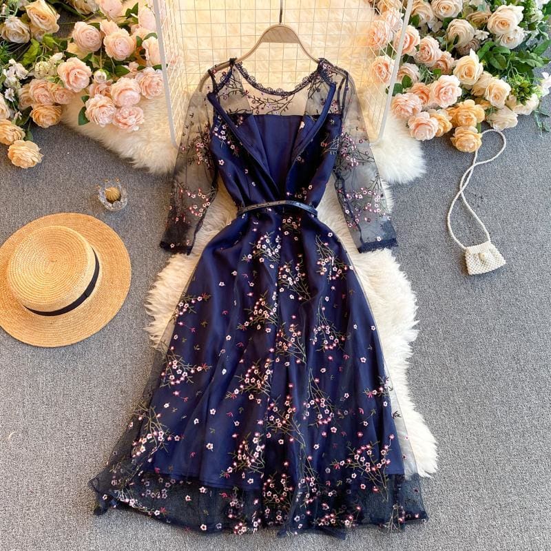 Elegant Embroidered Party Dress