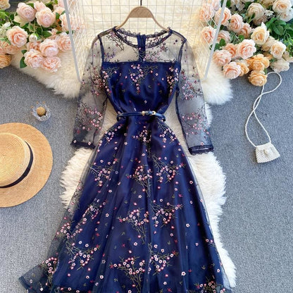 Elegant Embroidered Party Dress