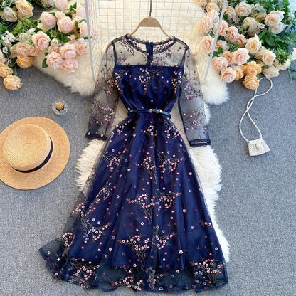 Elegant Embroidered Party Dress