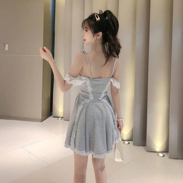 Elegant Lace Classic Kawaii Dress (Black, Grey, Pink) MM1003 - KawaiiMoriStore