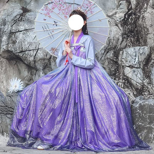 Elegant Purple Starry Sky Chinese Style Hanfu MK15179 - KawaiiMoriStore