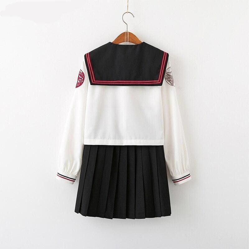 Embroidery Girls Japanese School Uniforms High School Sailor Suit MK352 - KawaiiMoriStore