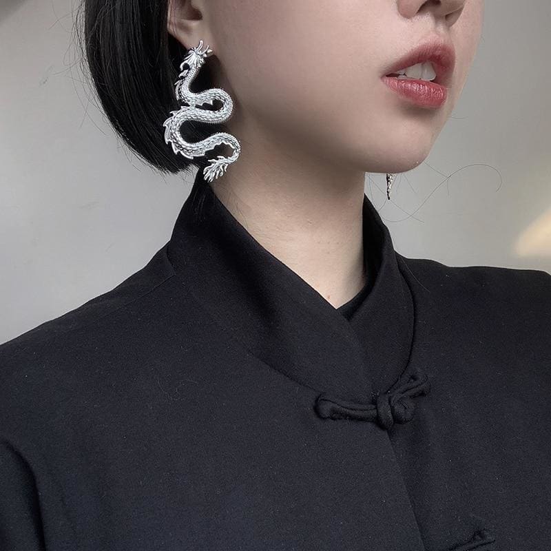 Endless Luck Dragon Earrings MK355 - KawaiiMoriStore