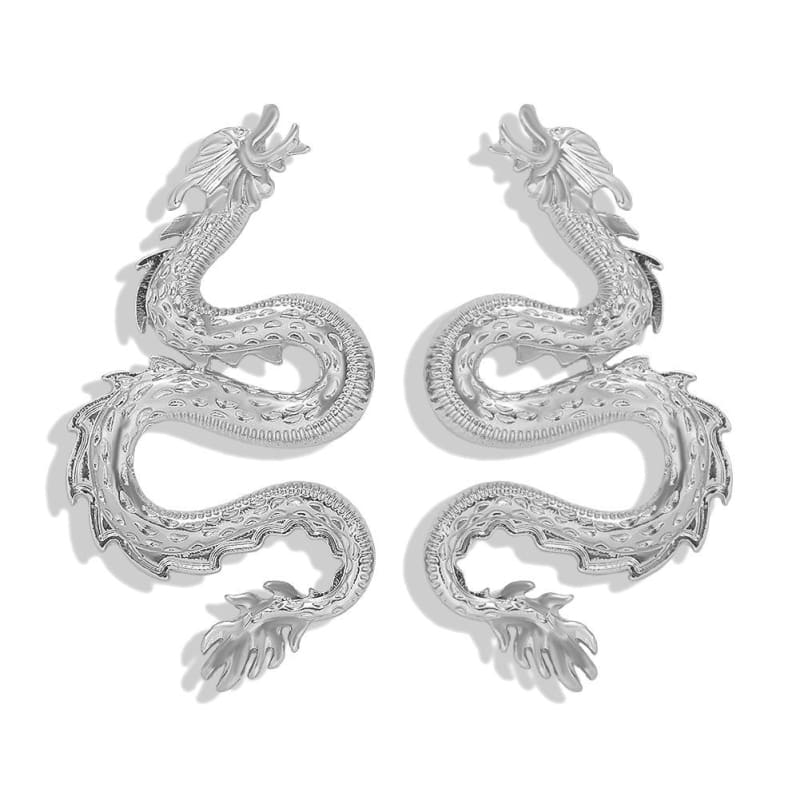 Endless Luck Dragon Earrings MK355 - KawaiiMoriStore