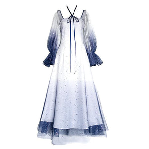 Fairy Galaxy Paillette Maxi Dress MK14340 - KawaiiMoriStore