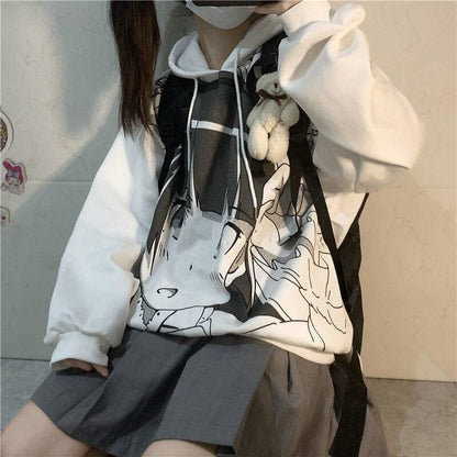 Fashion Cartoon Printed Girls Streetwear Hoodies MK15462 - KawaiiMoriStore