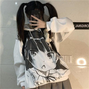 Fashion Cartoon Printed Girls Streetwear Hoodies MK15462 - KawaiiMoriStore