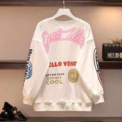 Fashion Letter Printing Pullover MK15626 - KawaiiMoriStore