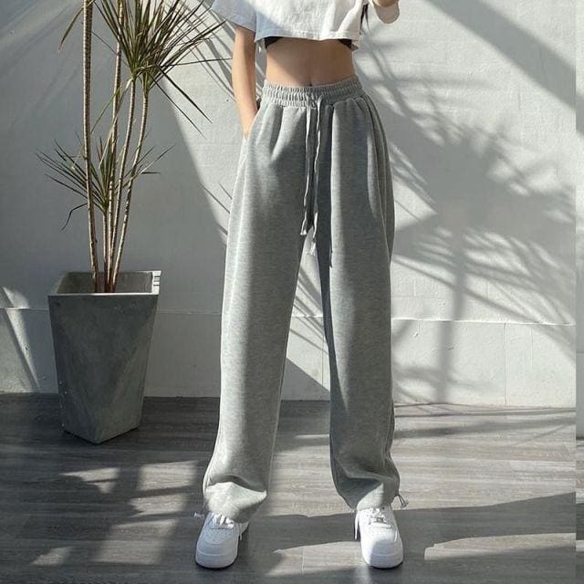 Fashion Oversize Gray Jogging Sweatpants - pants