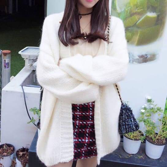 Fashion Sweater Cardigan Coat MK15614 - KawaiiMoriStore