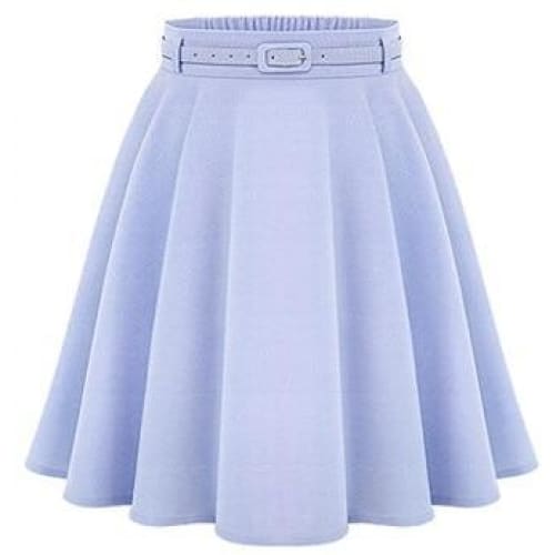 Felicia - Medium Knee length high waist belted skirt - Skirt