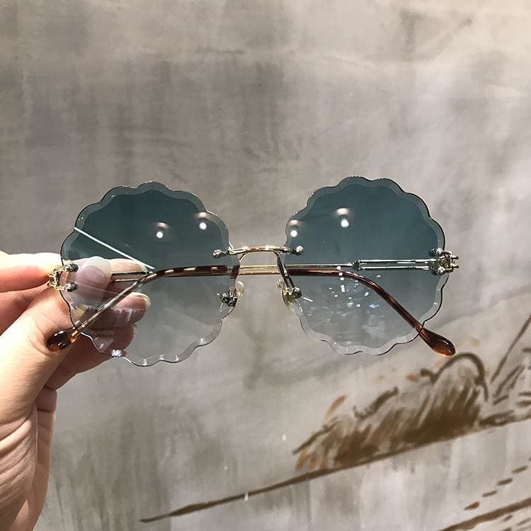 Flower Round Multilateral Rimless Sunglasses MK15310 - KawaiiMoriStore