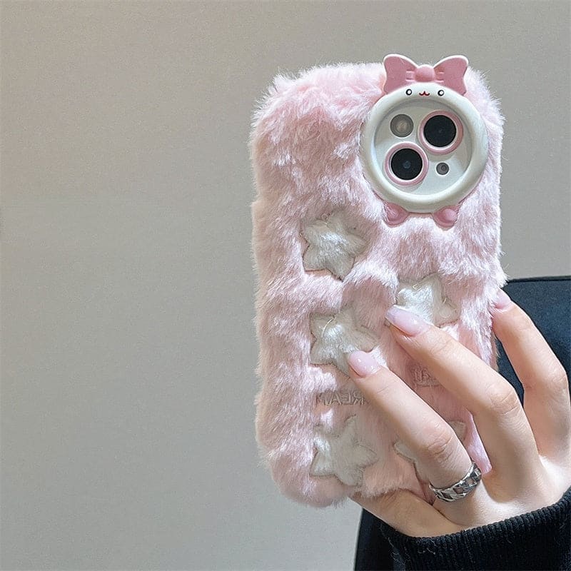 Fluffy Pastel Star Phone Case - iPhone14 / Pink - phone case