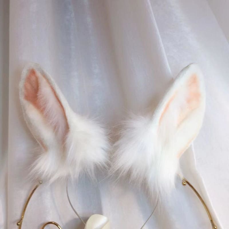 Fluffy Yutu Ears Headwear and Tail MK15172 - KawaiiMoriStore