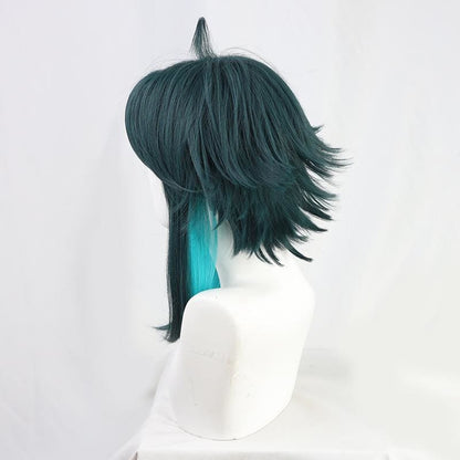 Game Genshin Impact Xiao Cosplay Blue Short Wig MK15354 - KawaiiMoriStore