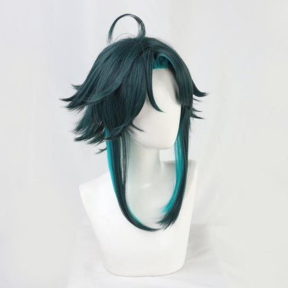 Game Genshin Impact Xiao Cosplay Blue Short Wig MK15354 - KawaiiMoriStore