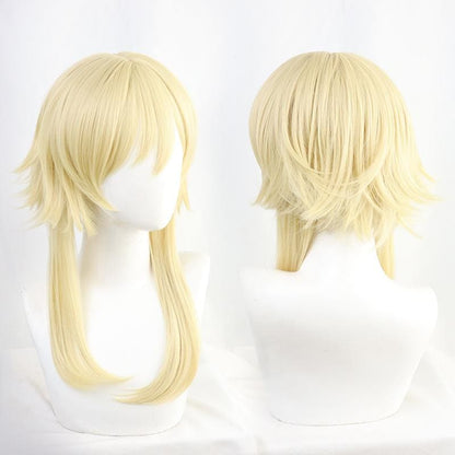 Genshin Impact Aether Lumine Traveler Player Golden Cosplay Wig MK15304 - KawaiiMoriStore