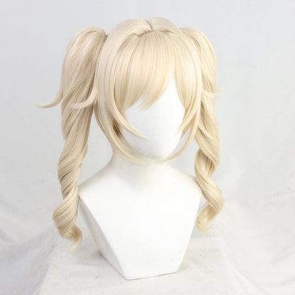 Genshin Impact Babara Short Curly Light Golden Cosplay Wig MK0647 - KawaiiMoriStore