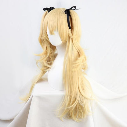 Genshin Impact Fischl Cosplay Long Straight Wig+ Pigtails MK15336 - KawaiiMoriStore