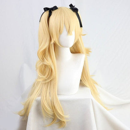 Genshin Impact Fischl Cosplay Long Straight Wig+ Pigtails MK15336 - KawaiiMoriStore