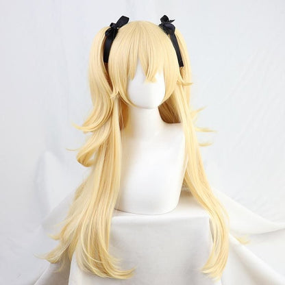 Genshin Impact Fischl Cosplay Long Straight Wig+ Pigtails MK15336 - KawaiiMoriStore