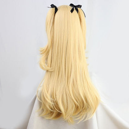 Genshin Impact Fischl Cosplay Long Straight Wig+ Pigtails MK15336 - KawaiiMoriStore