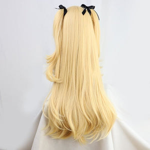 Genshin Impact Fischl Cosplay Long Straight Wig+ Pigtails MK15336 - KawaiiMoriStore