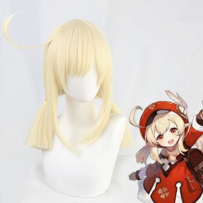 Genshin Impact Klee Pale Blonde Straight Twin Ponytails Cosplay Wig MK15323 - KawaiiMoriStore