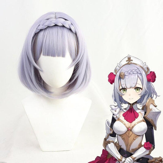 Genshin Impact Noelle Purple Short Braid Cosplay Wig MK15262 - KawaiiMoriStore