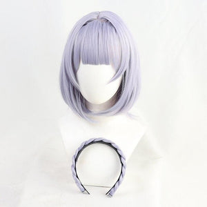 Genshin Impact Noelle Purple Short Braid Cosplay Wig MK15262 - KawaiiMoriStore