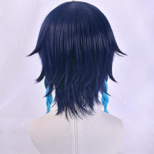 Genshin Impact Venti Blue Gradient Braid Cosplay Wig MK15257 - KawaiiMoriStore