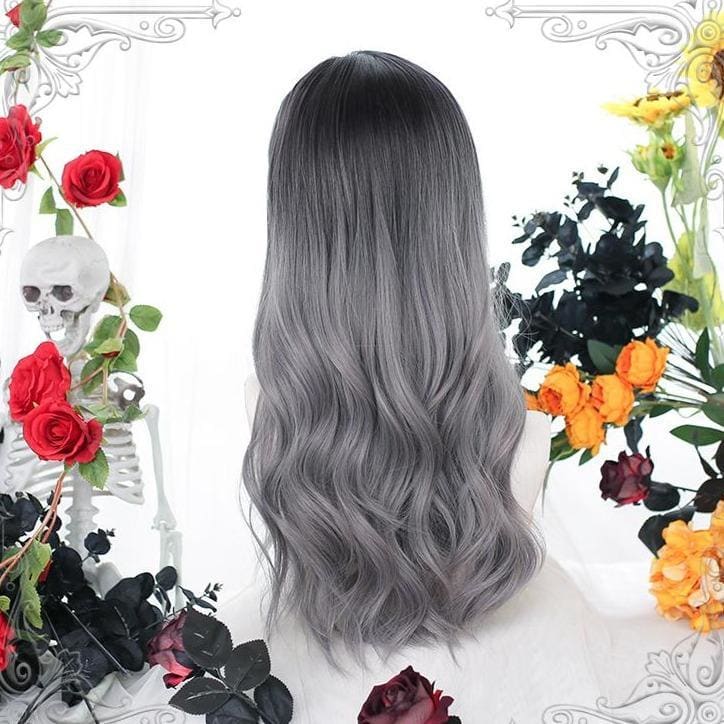 Gentle Lolita Silvery Gray Long Curls Hair MK15151 - KawaiiMoriStore