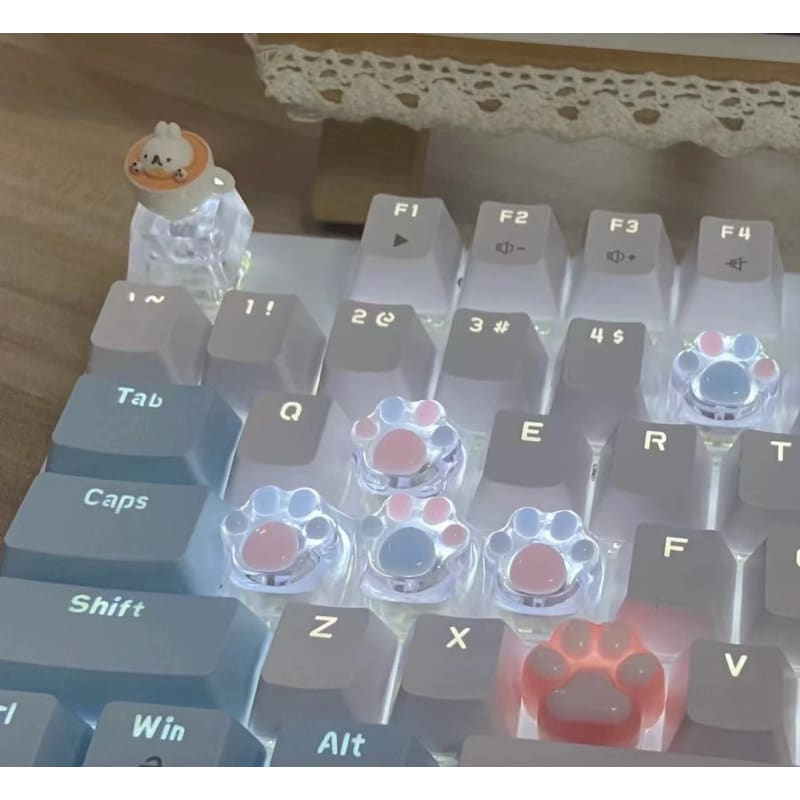 GG Kawaii Animal Paws Transparent Keycaps ON678 - keycap