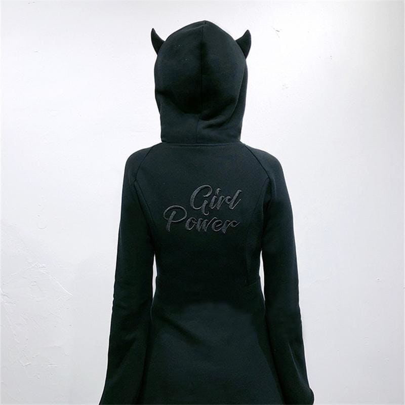 Girl Power Hoodie Dress MK15215 - KawaiiMoriStore
