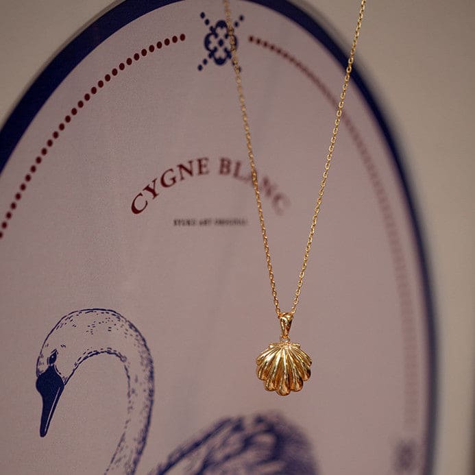 Gold Shell Charm Necklace - As photo - necklace