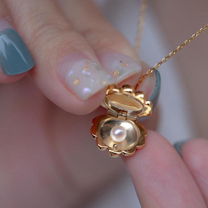 Gold Shell Charm Necklace - As photo - necklace