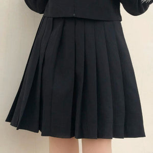 Gothic Black Embroidered JK Uniform Suit MK15146 - KawaiiMoriStore