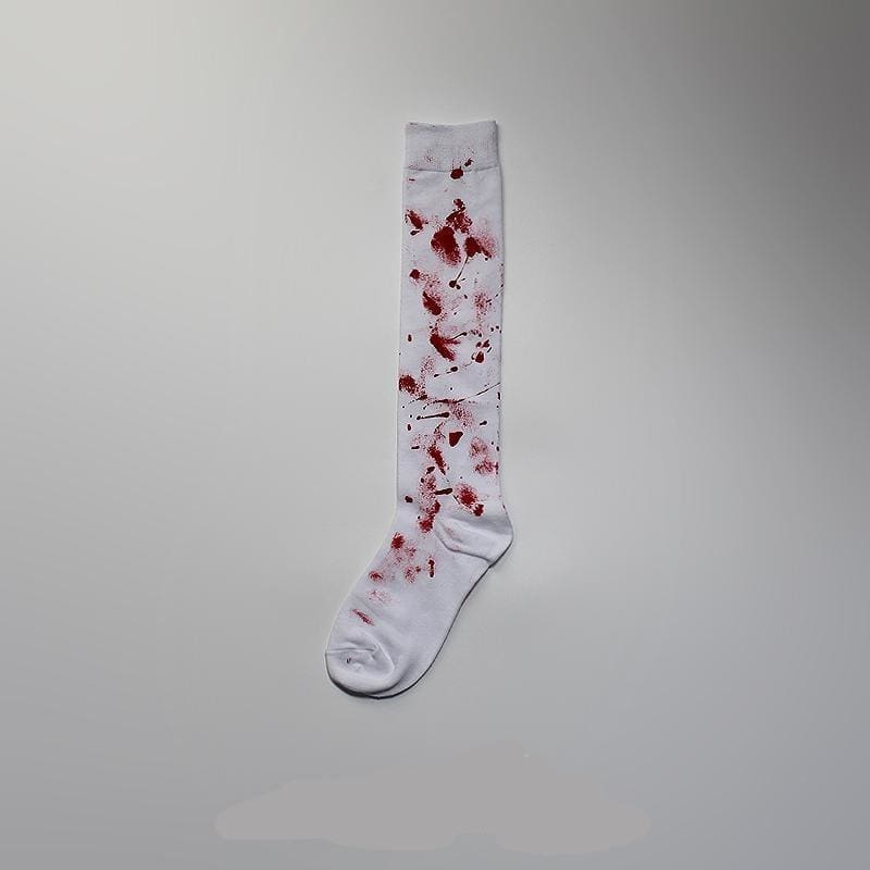 Gothic Blood Stained Socks MM0701 - KawaiiMoriStore