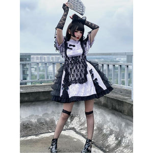 Gothic Fashion Lilac Colour Cheongsam Lolita Dress MM0724 - KawaiiMoriStore