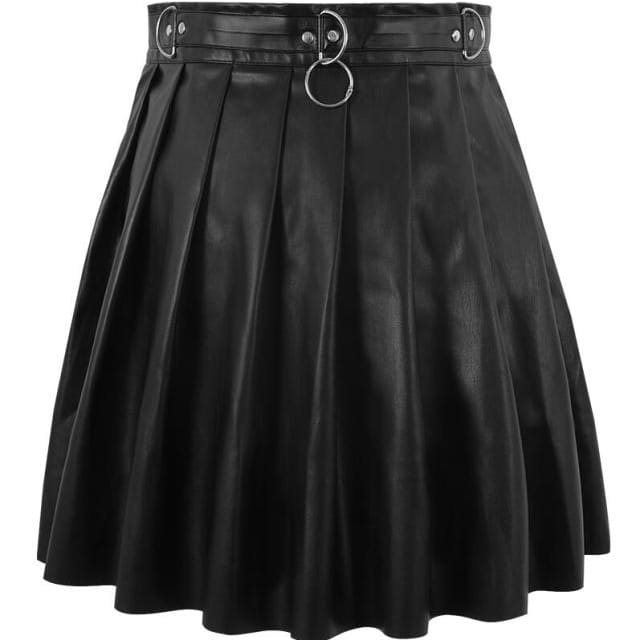 Gothic High Waist Streetwear Black Skirt - skirt