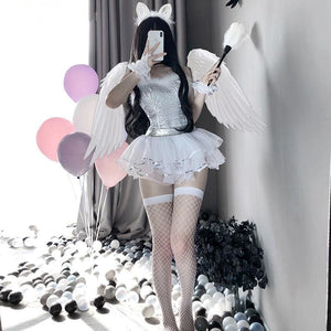 Gothic Uniform Seduction Cat Girl Cosplay Costumes MM0662 - KawaiiMoriStore