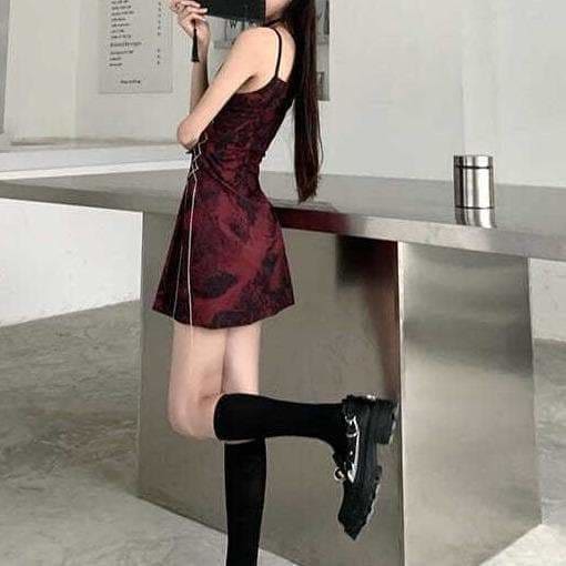 Gothic Vintage Tie Dye Slip Dress MK16181 - Dress